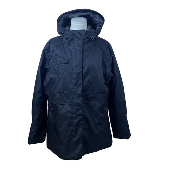 Lolë Women's Black Hooded Jacket Stylish Winter Outerwear Fully Lined Sz XXL - Picture 1 of 11